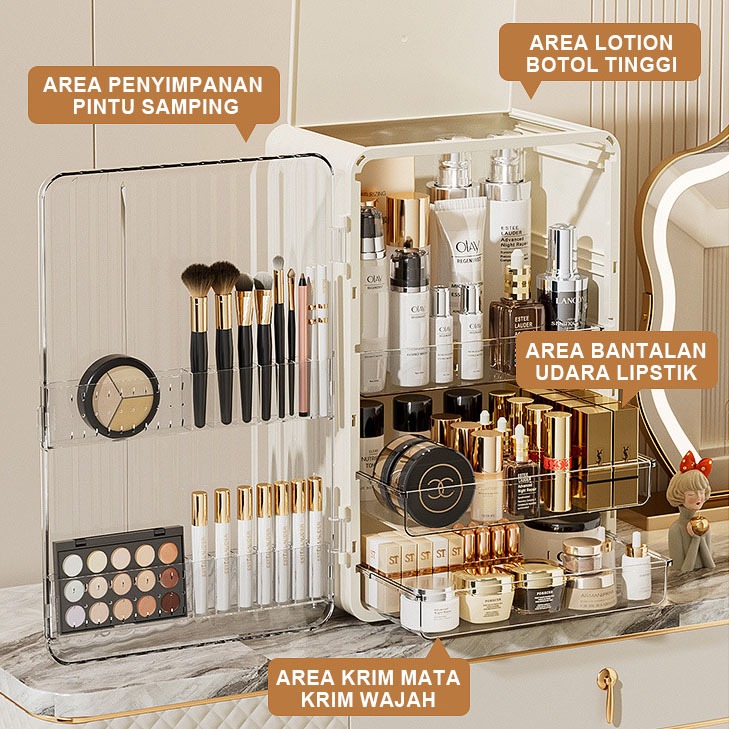 Jual Rak Kosmetik tertutup Serbaguna Perlindungan debu Accessories box ...