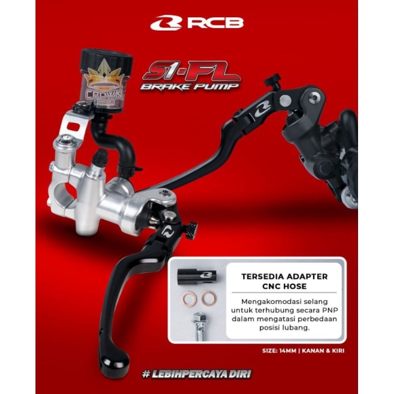 Jual Master Rem Brake Pump Forged RCB Radial S1 FL CNC Kanan Kiri 17mm ...