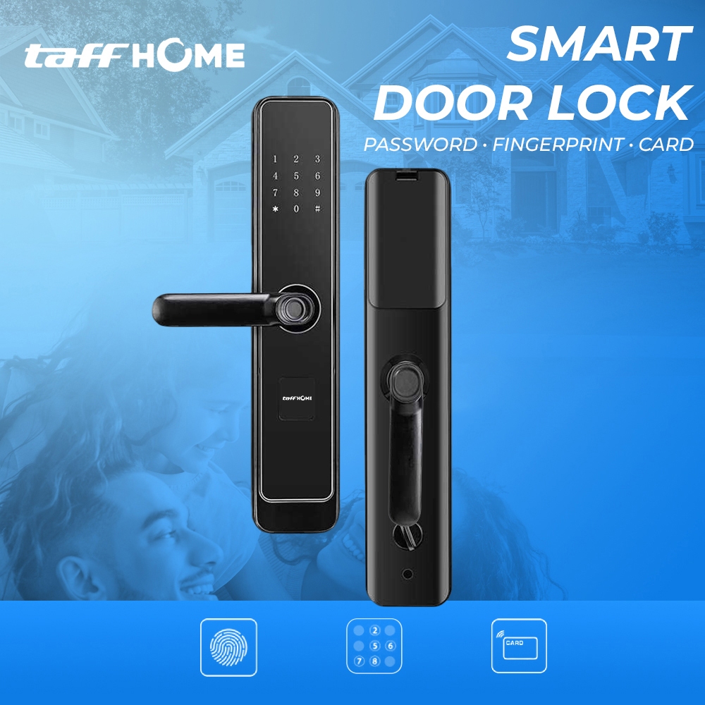 Jual TaffHOME Smart Door Lock Password Fingerprint Card RFID Alarm ...