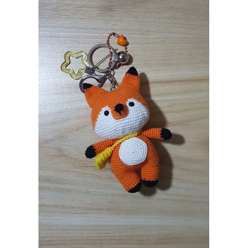 Jual Gantungan kunci rajutan Fox/amigurumi fox keychain | Shopee Indonesia