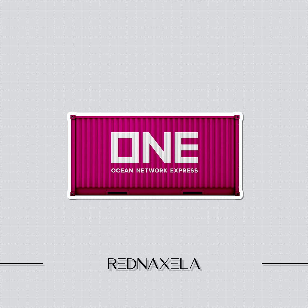 Jual Stiker Vinyl One Network Ocean Shipping Container Stiker Koper ...
