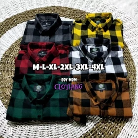BOY MOM Kemeja Flanel Catur M L XL XXL XXXL XXXXL Unisex Pria Wanita Distro Lengan Panjang
