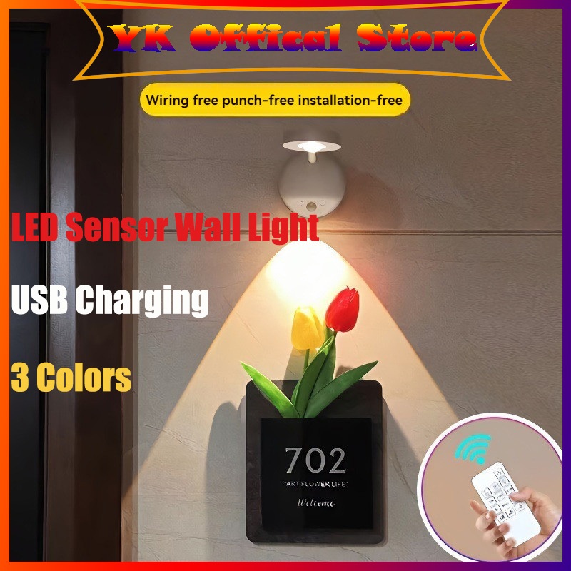 Jual 1PC 3 Warna Lampu Malam Led Lampu Sensor Lampu Dinding Indoor ...