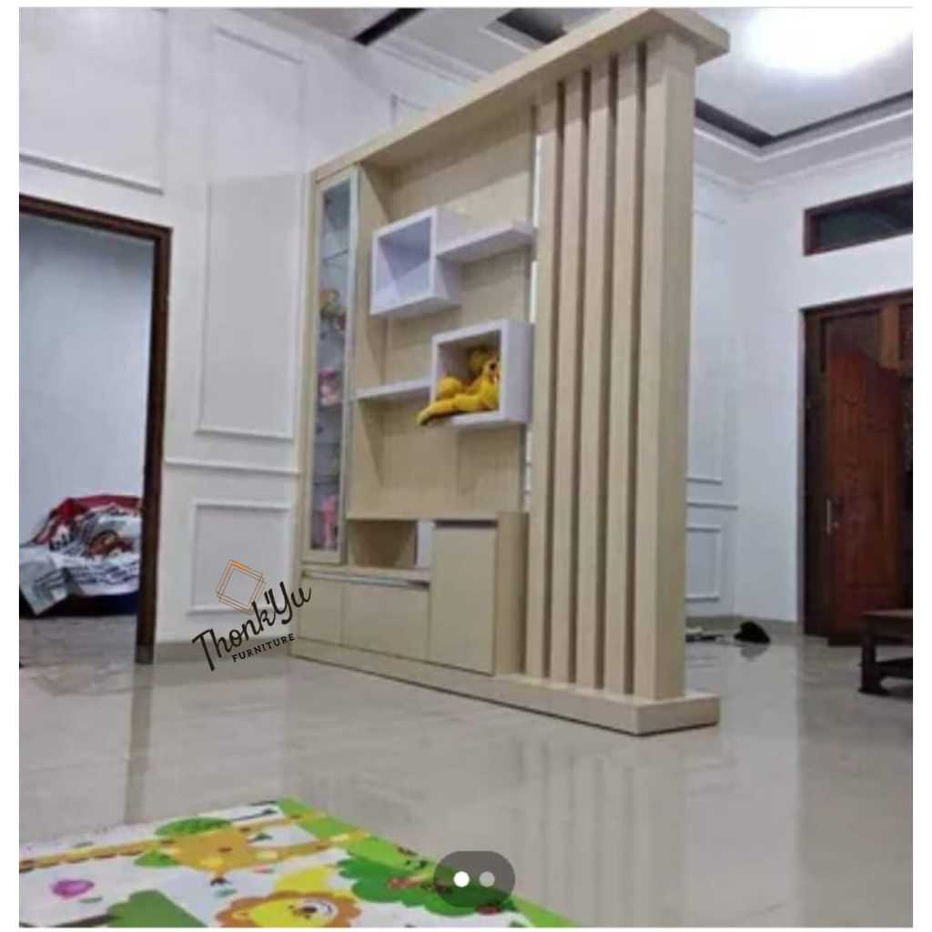 Jual Backdrop Tv LED + Lampu LED + Rak + wall mount Minimalis | Shopee ...
