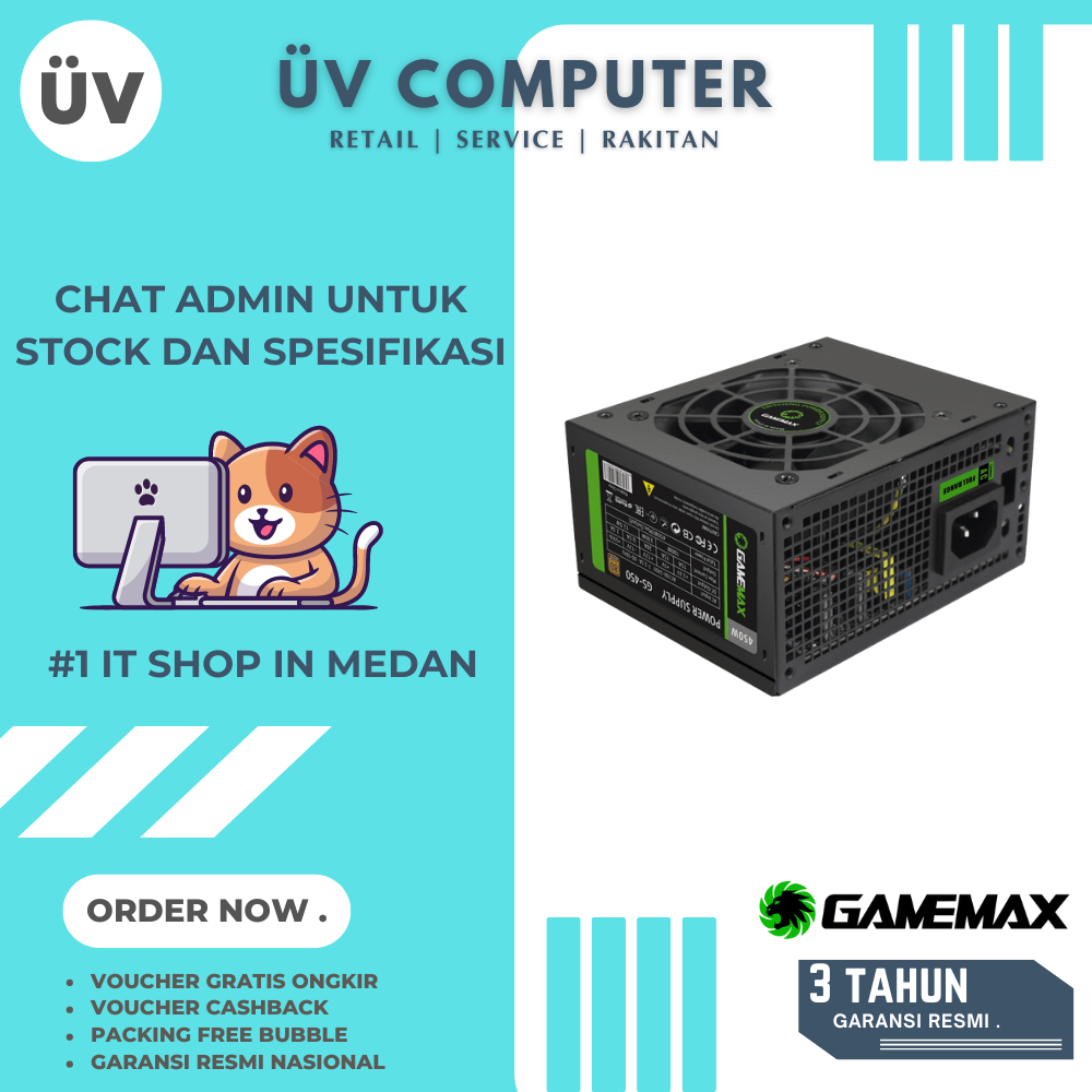 Jual Power Supply PSU Internal PC Komputer Gamemax GS-450 450W SFX ...