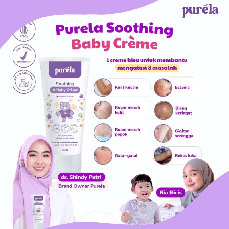 Jual Purela Soothing Baby Creme | atasi permasalahan kulit dan ...
