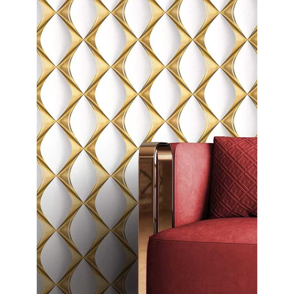 Jual WALLPAPER DINDING RANTAI KOTAK 3D WALLPAPER STICKER MOTIF PUTIH ...