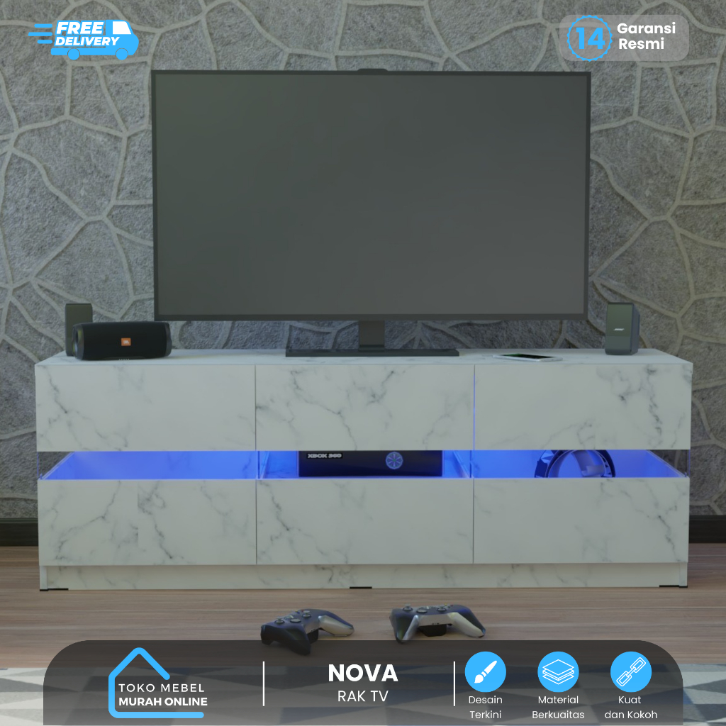 Jual Buffet Rak TV Meja TV Kayu dengan Laci Rak TV Minimalis Kabinet ...