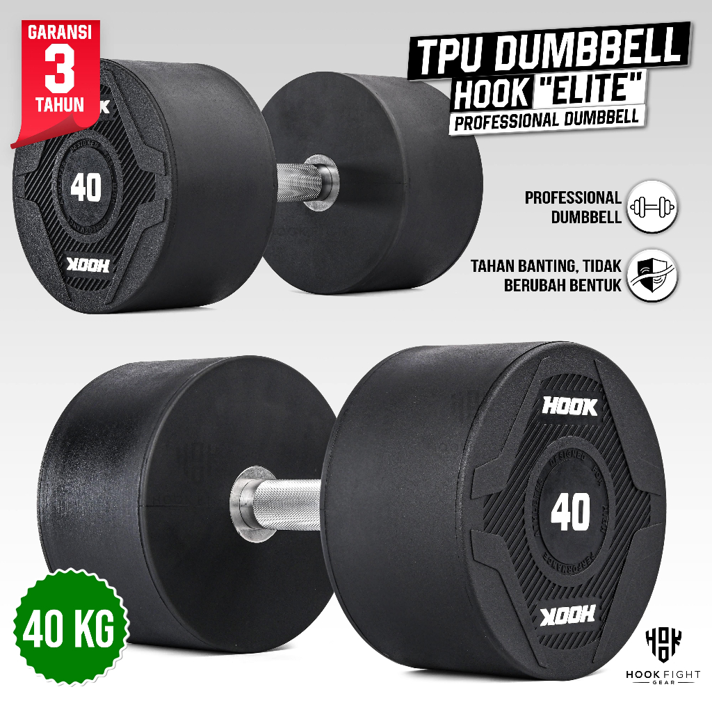Jual Dumbbell Hook 40 kg Alat Fitnes Home Gym Hook Dumble Barble Angkat ...