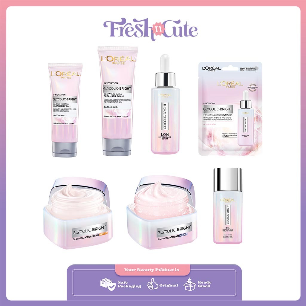 Jual L'OREAL Loreal Paris Glycolic Bright Series Serum Toner Day