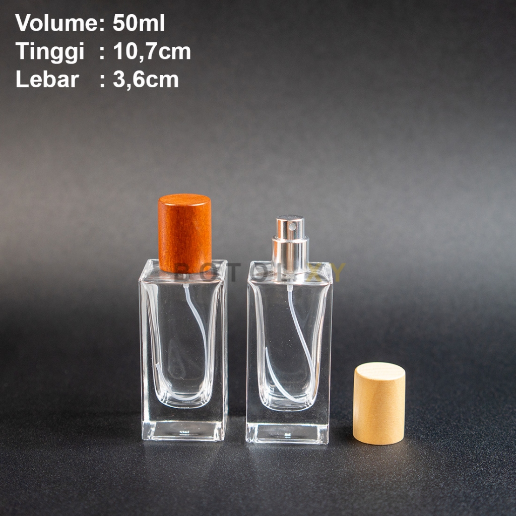 Jual Botol Parfum 50ml Spray Kaca Kotak Tebal Isi Ulang Model Easy ...