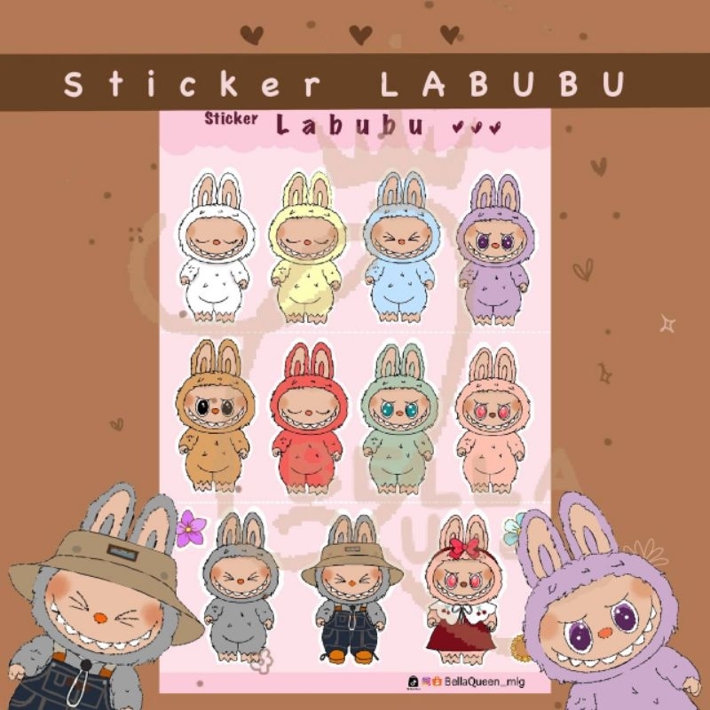 Jual READY Sticker LABUBU sticker 11 karakter uk. 10x15cm | Shopee ...