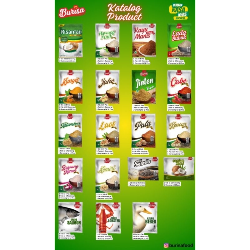 Jual Bumbu Rempah Bubuk dan Kaldu Burisa Bawang Lada | Shopee Indonesia