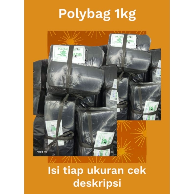 Jual polybag polibek 1kg 10x10 sampai 60x60 kuat tebal | Shopee Indonesia
