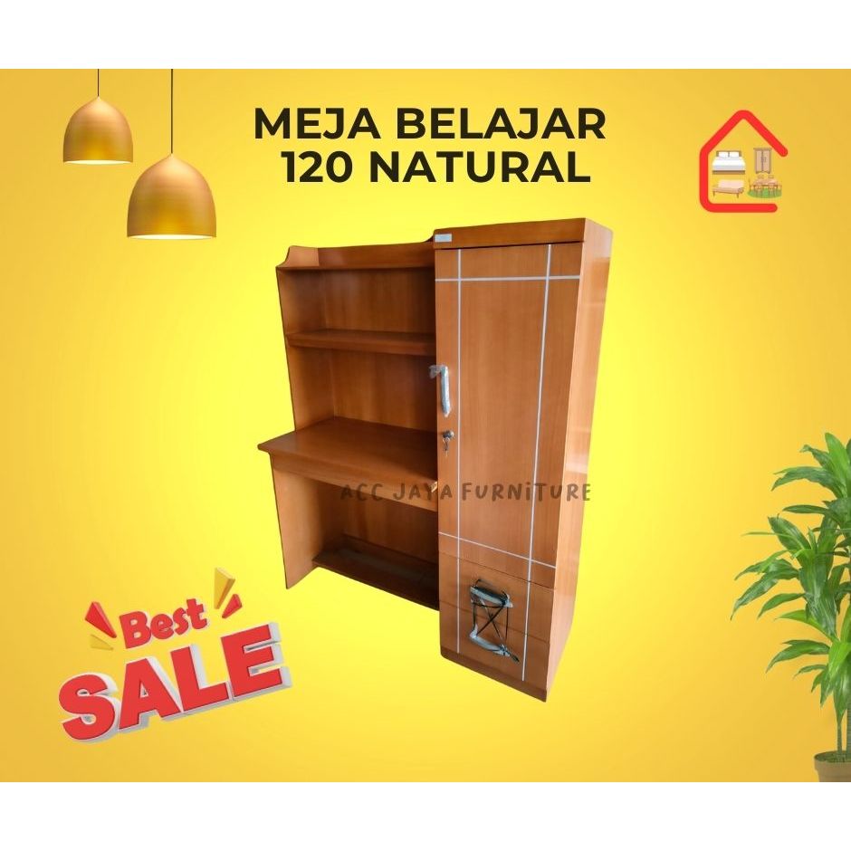 Jual Meja Belajar Kayu Cat Duco FREE RAKIT | Shopee Indonesia