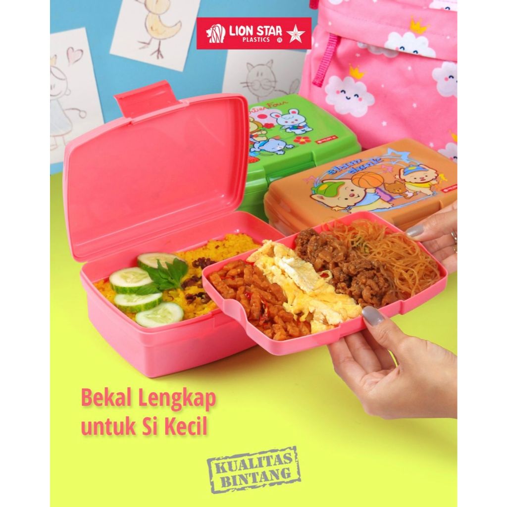 Jual TEPAK MAKAN ANAK/ TEPAK ROTI/ TEPAK BEKAL LION STAR FOLLY BOX 01 ...