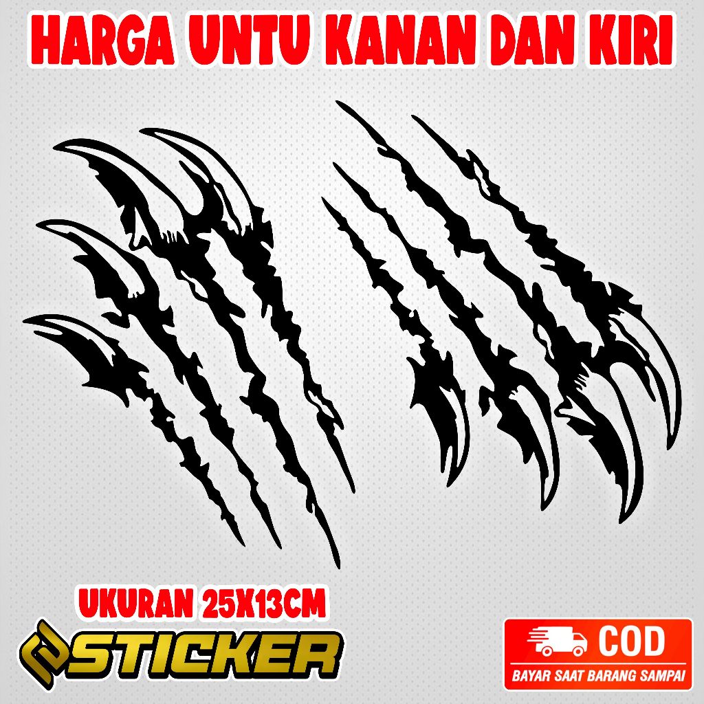 Jual Stiker Cakar Motor Sticker monster claws stiker cakar motor nmax ...