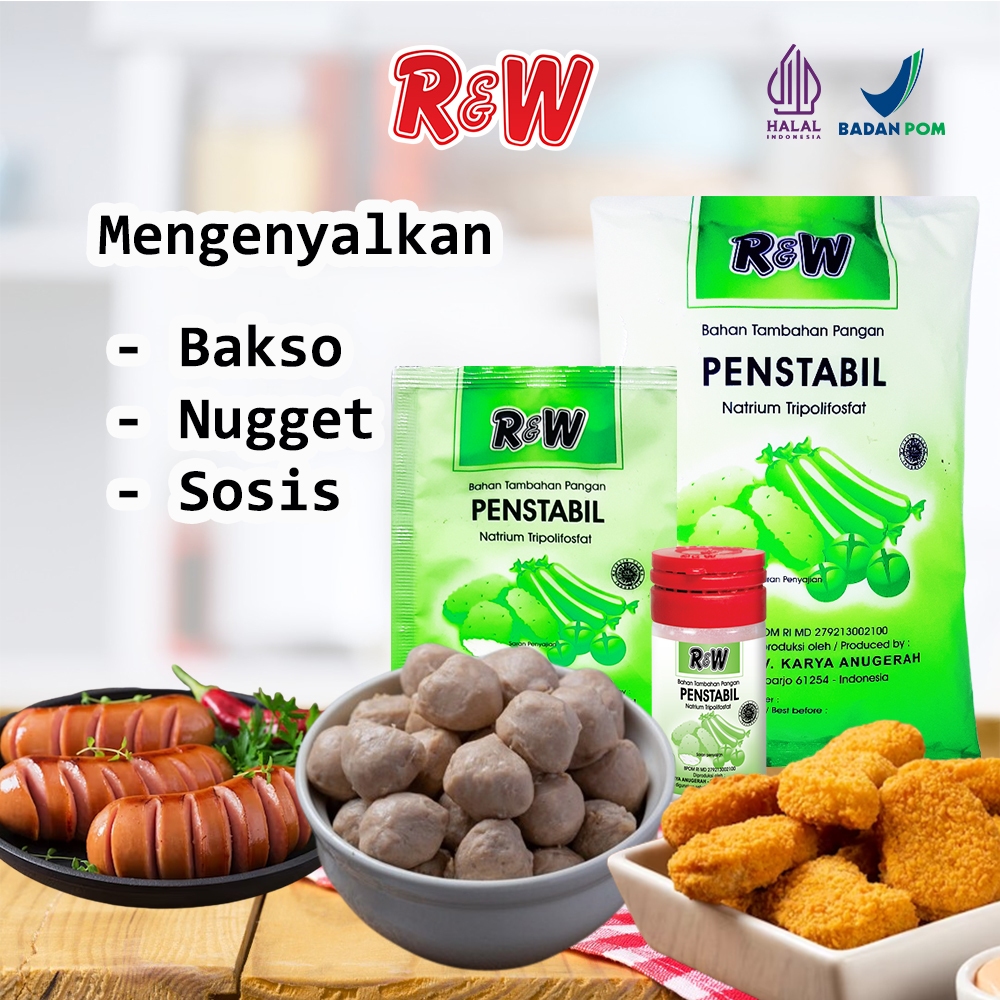 Jual Pengenyal Penstabil Bakso Mie Nugget Halal Rajawali R&W RW 10 g ...