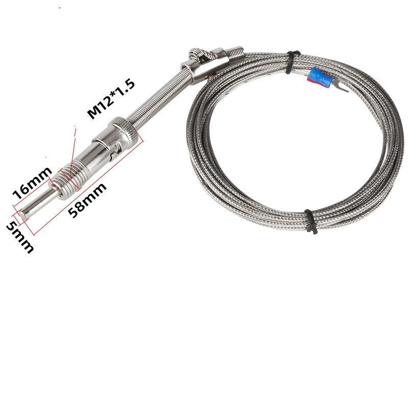Jual 2/5M Stainless Thread Temperature Sensor K Type Thermocouple ...