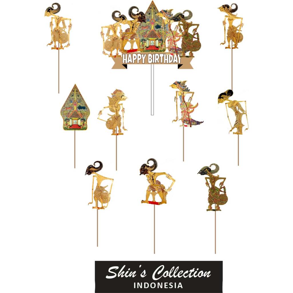 Jual Cake topper Wayang Punakawan Ramayana Pandawa Batarayudha | Shopee ...