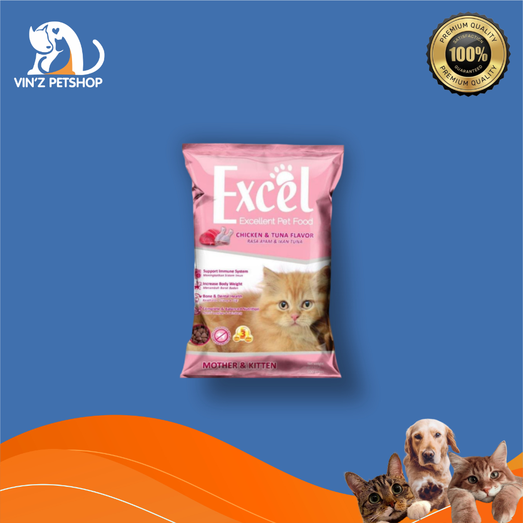 Jual Excel Kitten Untuk Anak Kucing Makanan Kucing Kering 500g | Shopee ...