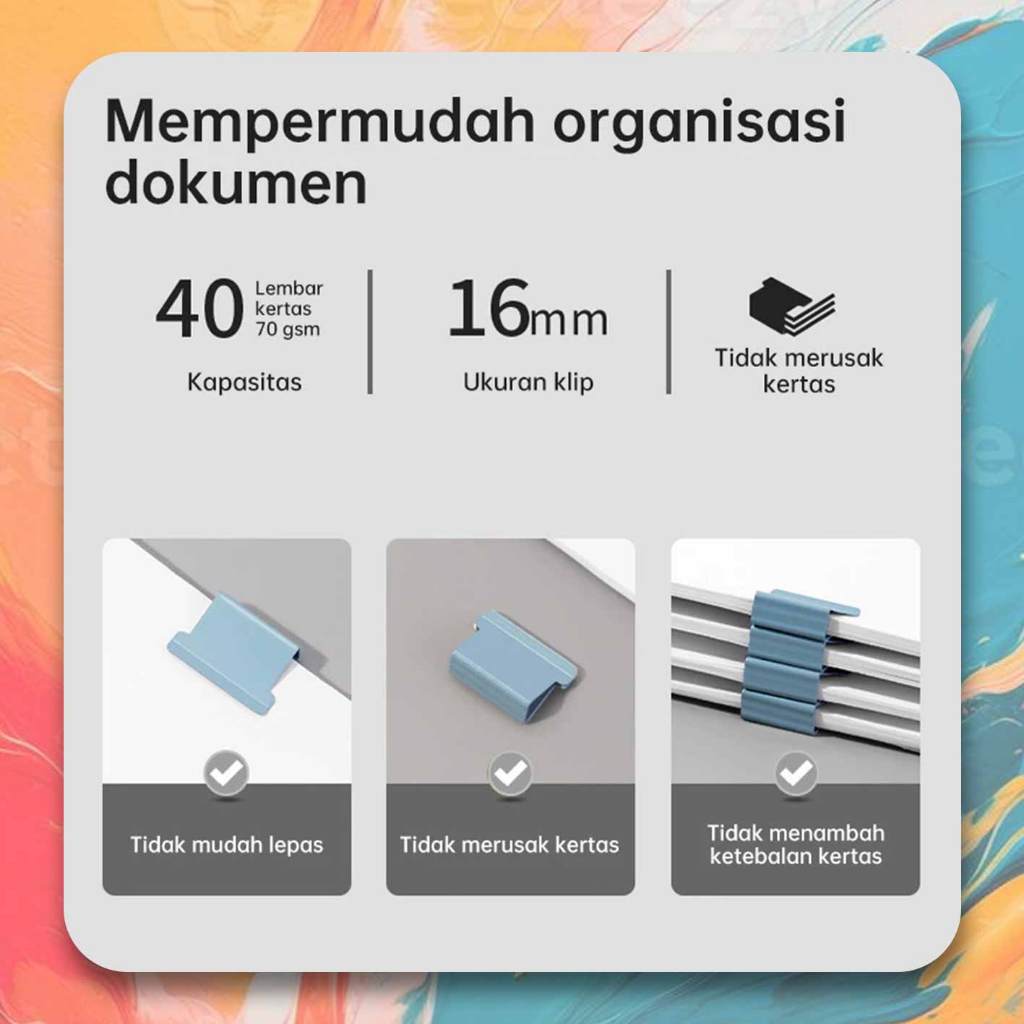 Jual Nusign Fastener Clip Refill / Refill Binder Clip / Isi Penjepit ...