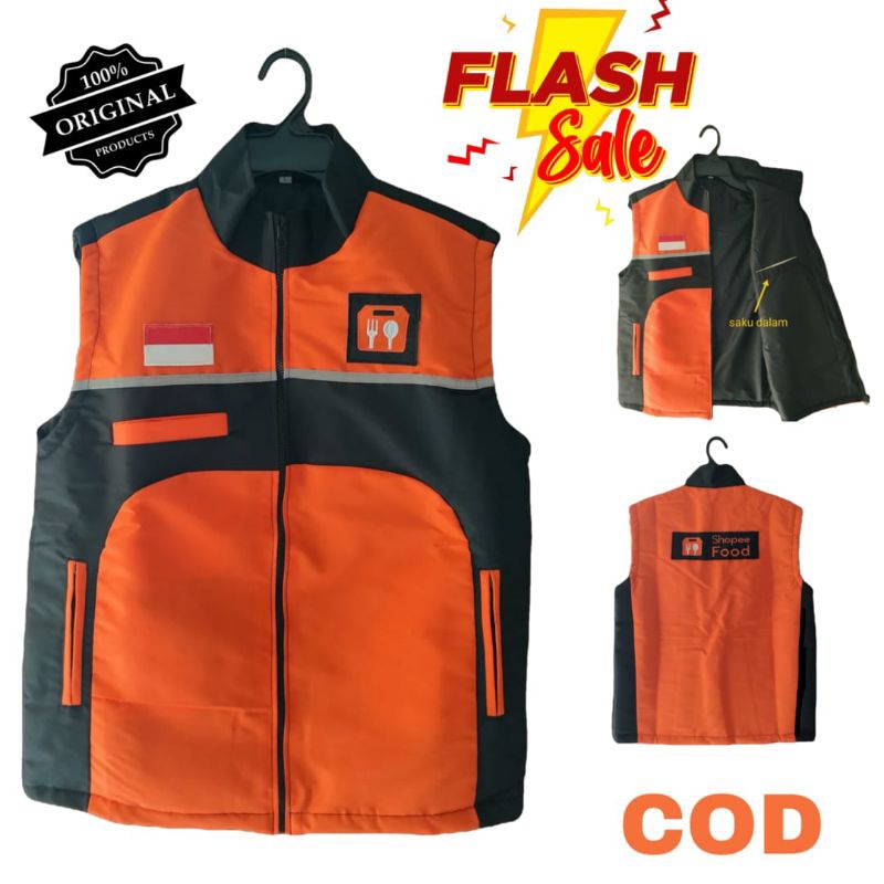 Jual Rompi Driver Shope Food,Rompi Motor Oren Keren,Rompi ShopiFod ...
