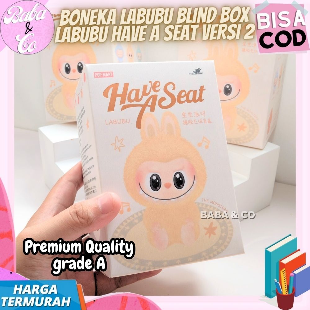 Jual LABUBU V2 Have a Seat The Monsters GRADE A BLIND BOX LABUBU LUCU ...