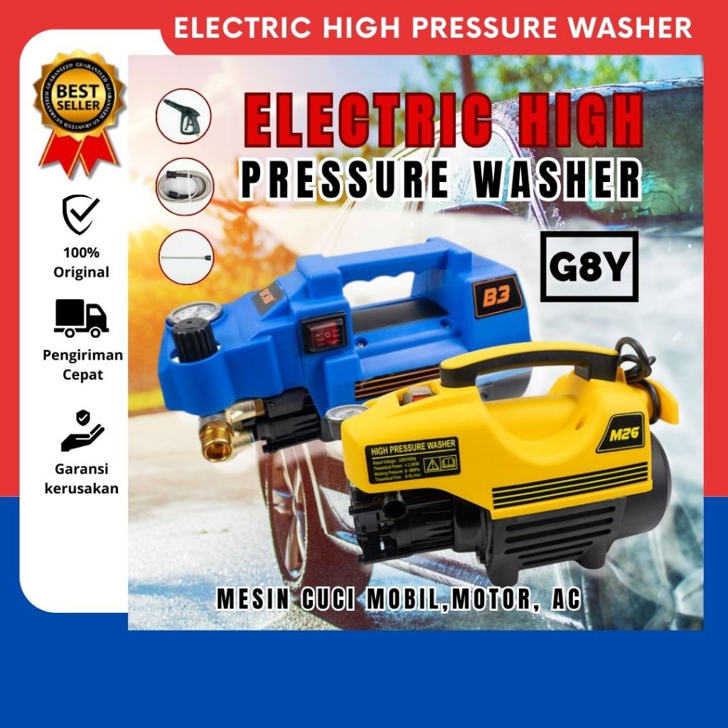 Electric High Pressure Washer Type M26 /  Mesin Cuci Mobil dan Motor