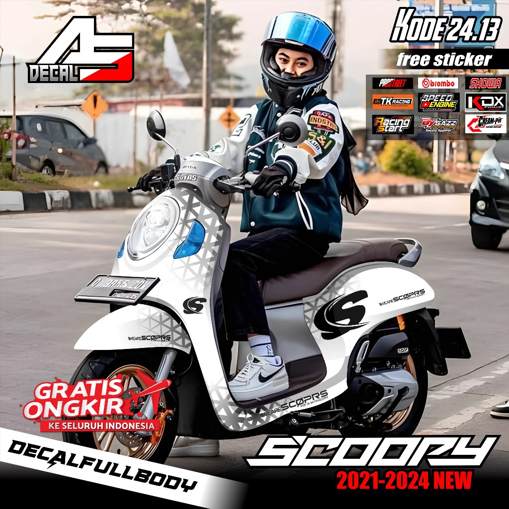 Jual Decal Stiker full blok Honda Scoopy New 2021 2022 2023 2024 Full ...