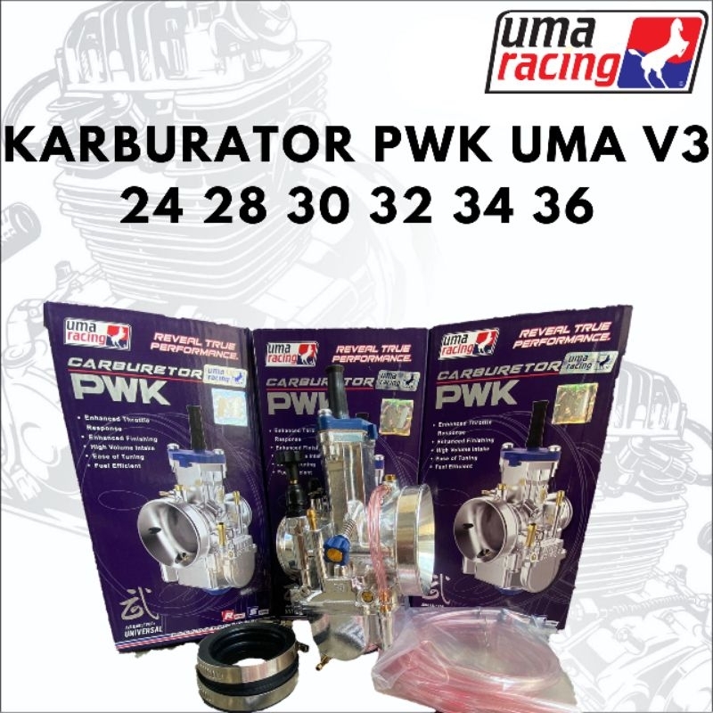 Jual KARBURATOR KARBU PWK 24 28 30 32 34 36 UMA RACING V3 ORIGINAL ...