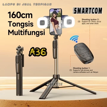 SMARTCOM Tripod Tongsis L16 Bluetooth Hand Stabilizer Hp Gopro Kamera Ringlight L12 L15 L16 Y19