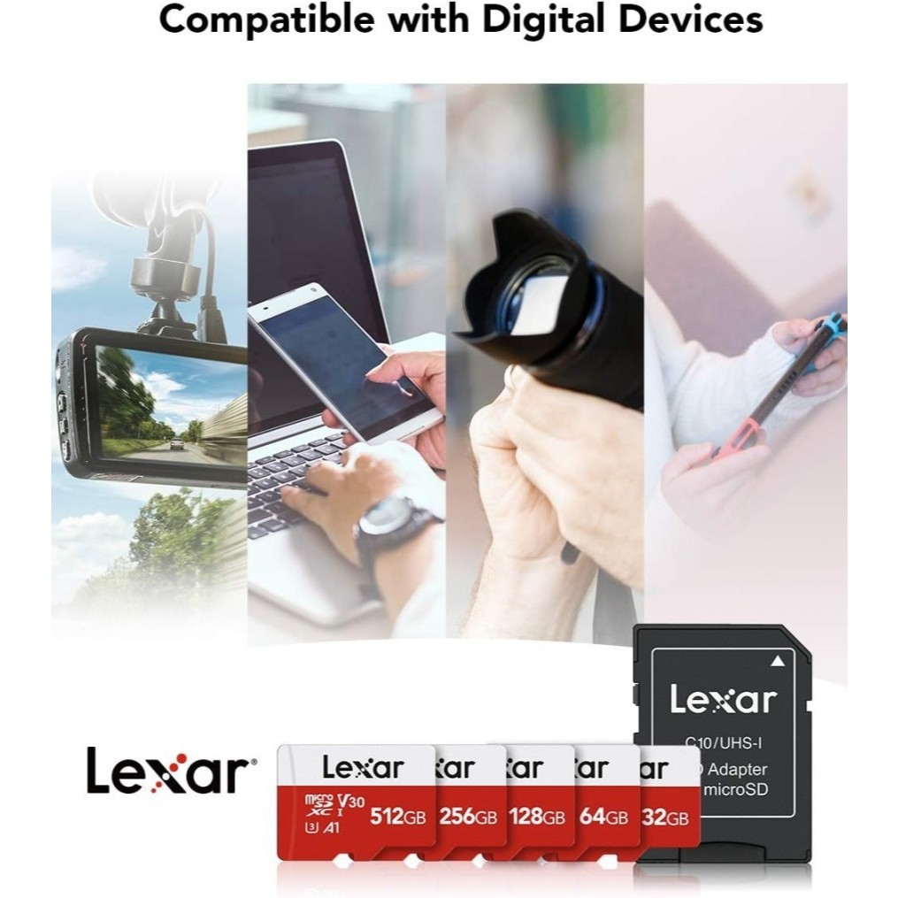 Jual Lexar E-Series Microsd 32GB / 64GB / 128GB Class 10 UHS-I V30 Up ...
