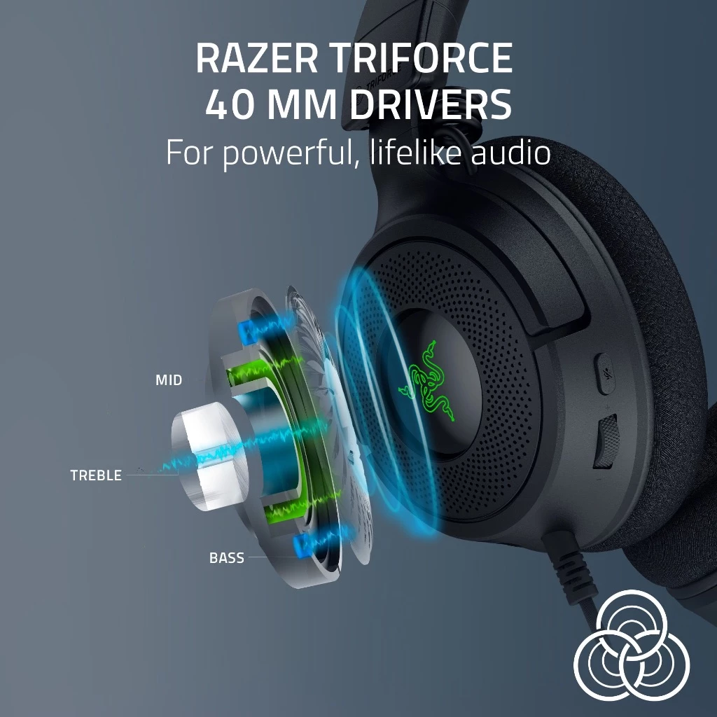 Razer Kraken V4 X - USB C Multiplatform RGB Wired Gaming Headset