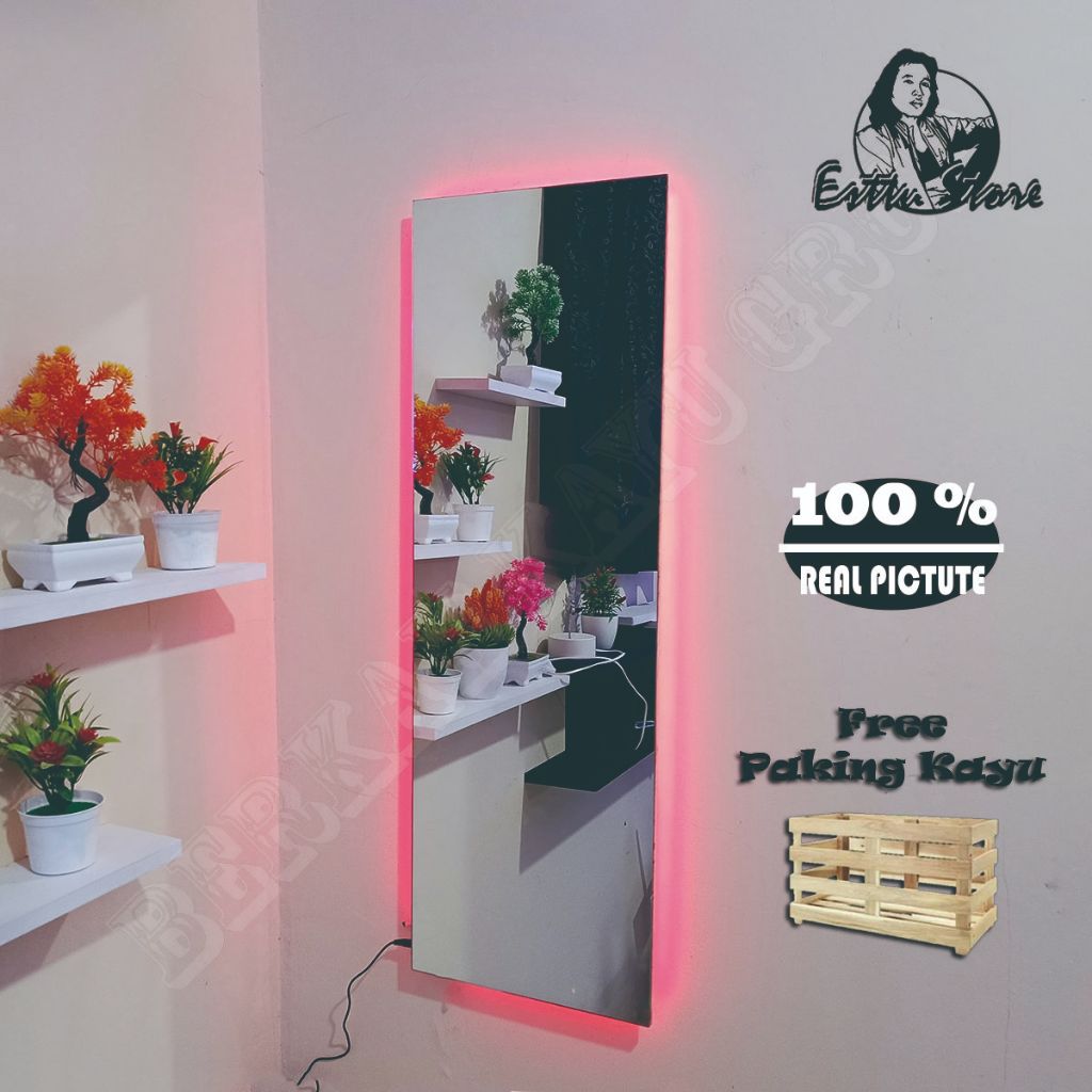 Jual KACA CERMIN LED DINDING / PLUS REMOT / Kaca Cermin Gantung Dinding ...