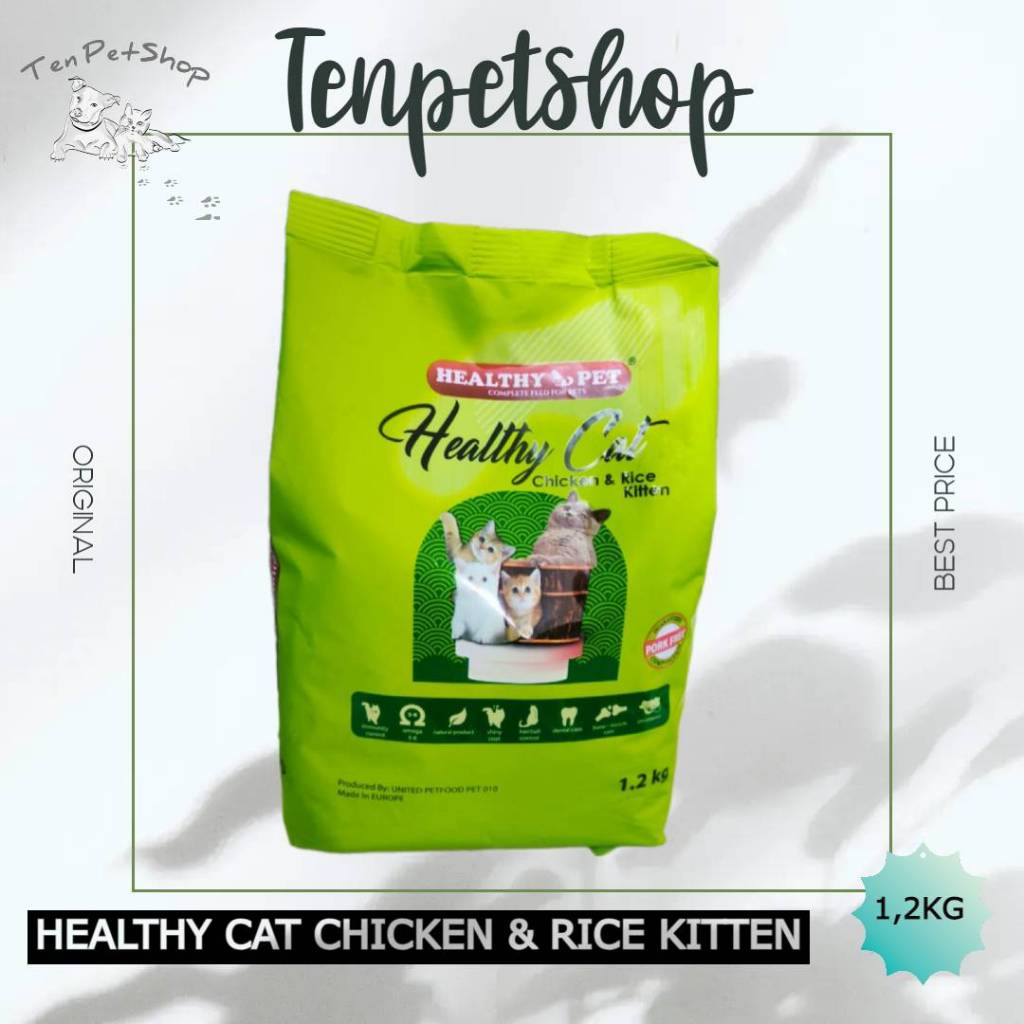Jual Healthy cat chicken & rice kitten 1,2KG | Shopee Indonesia
