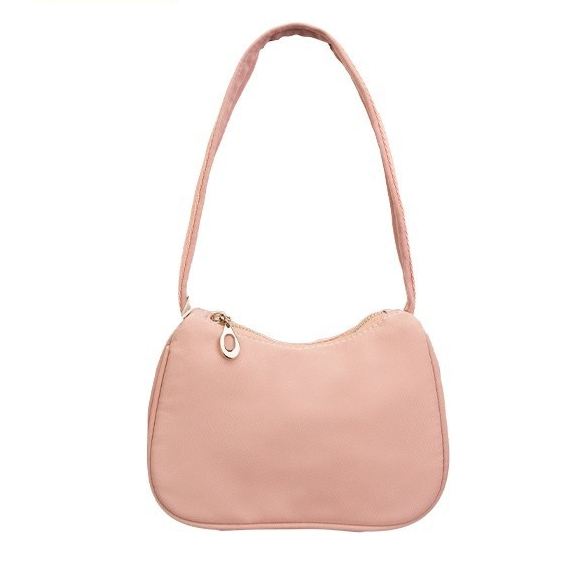 OHSOME MJK Tas Shoulder Bag Wanita Nilon Nylon Underarm Bag White Purple  Pink