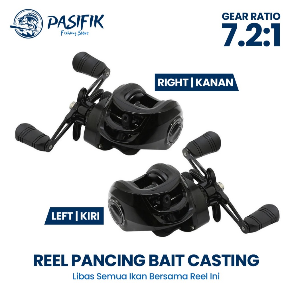 Jual Pusat Alat Pancing - Reel Pancing Baitcasting Reels 7.2:1 Gear ...