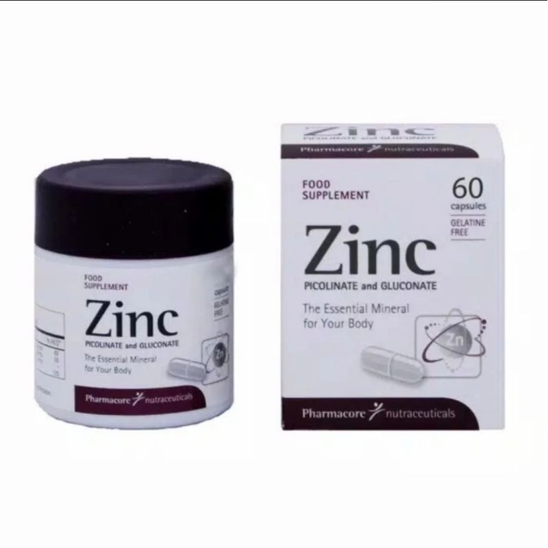 Jual Zinc Pharmacore 60 Kapsul Mengatasi jerawat dan rambut rontok ...