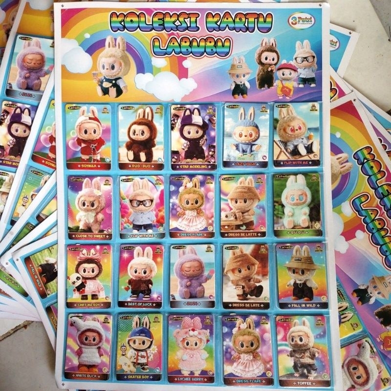 Jual 1 LEMBAR=60 LABUBU KOLEKSI PHOTOCARD LABUBU | Shopee Indonesia