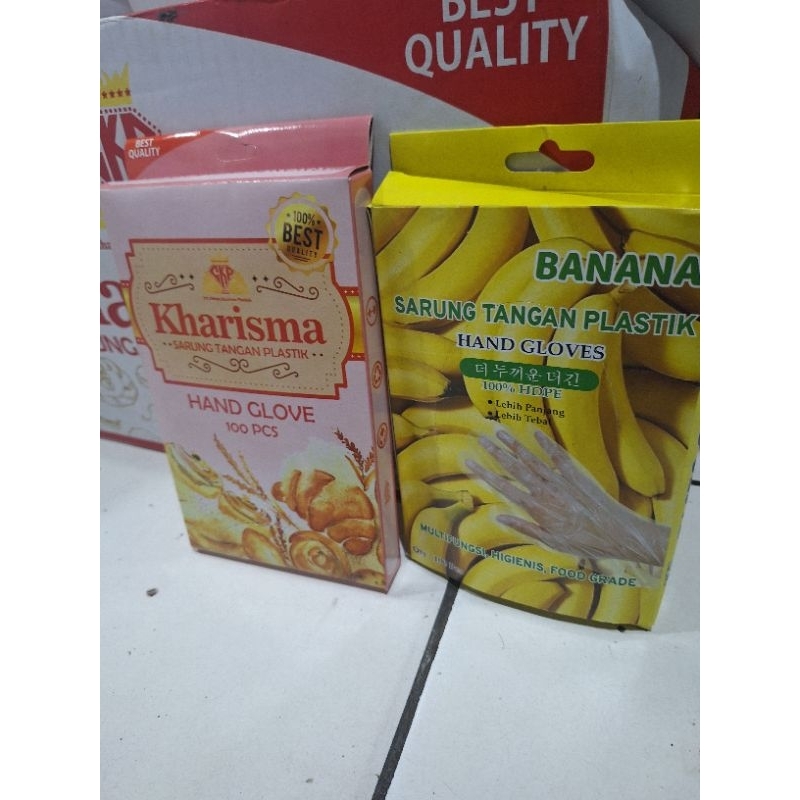 Jual SARUNG TANGAN PLASTIK MEREK KHARISMA.BANANA.ORIPACK.ATAU ATOZ ...