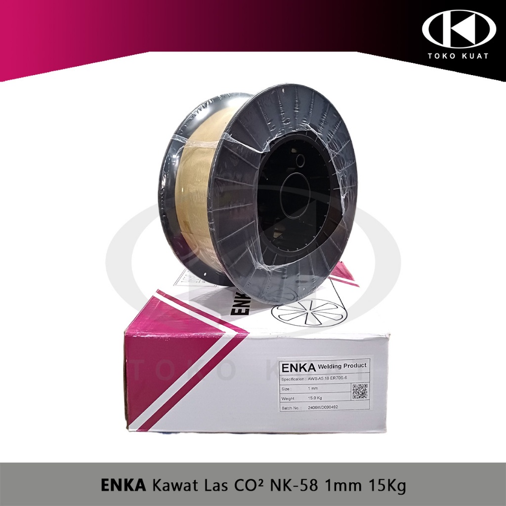 Jual Kawat Las CO2 1.0mm ENKA MIG Wire AWS A5.18 ER70S6 15kg/rol