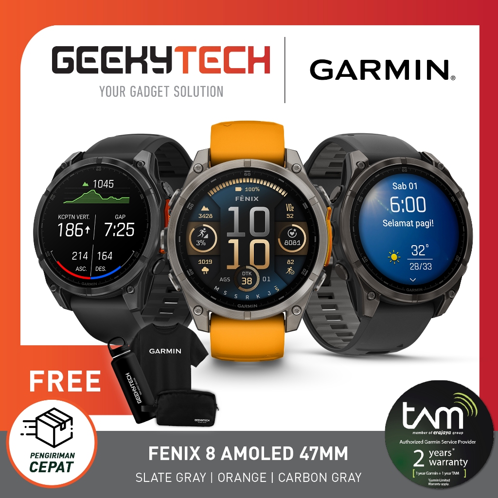 savvies Pellicola Vetro Temperato per Garmin Fenix 8/8 Pro AMOLED (47 mm) (3 Pezzi) Protezione, Schermo Protettivo, Glass Durezza 9H