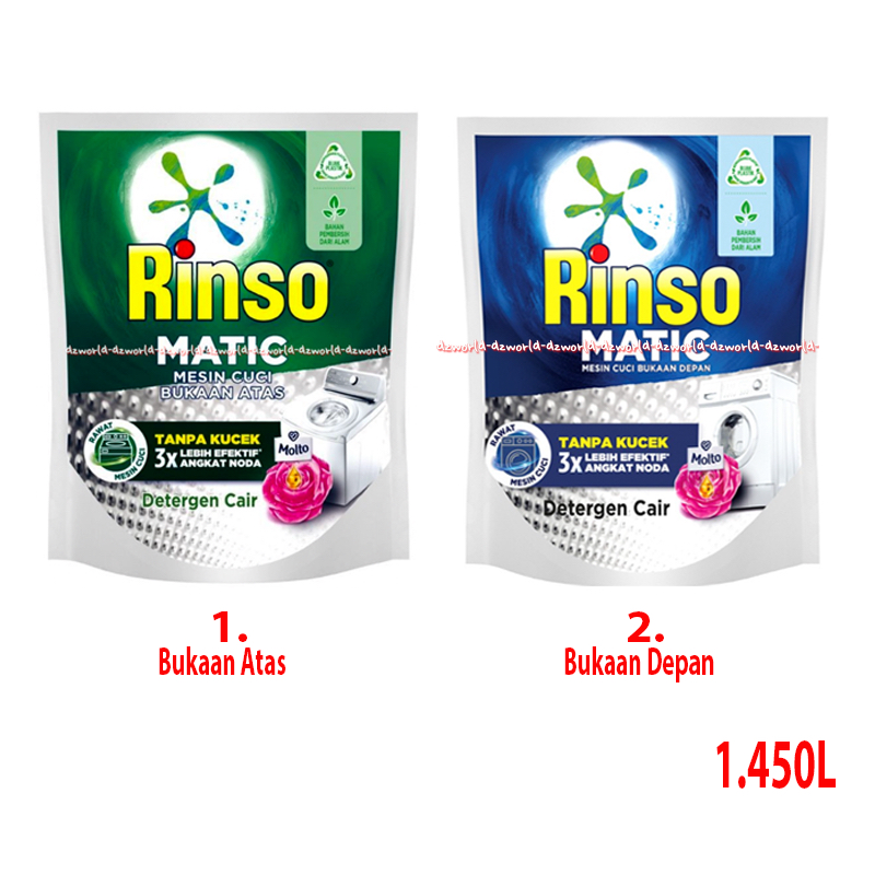 Jual Rinso 1.45L Matic Detergent Untuk Mesin Cuci Bukaan Depan Bukaan ...