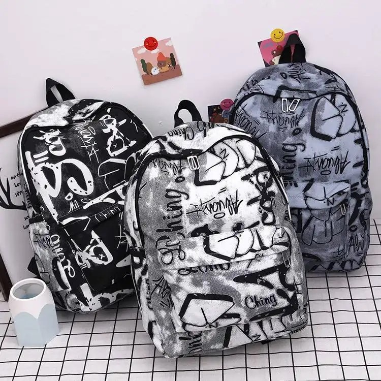 Jual Tas Ransel Motif Abstrak Tas Sekolah Backpack Wanita Model Trendi ...