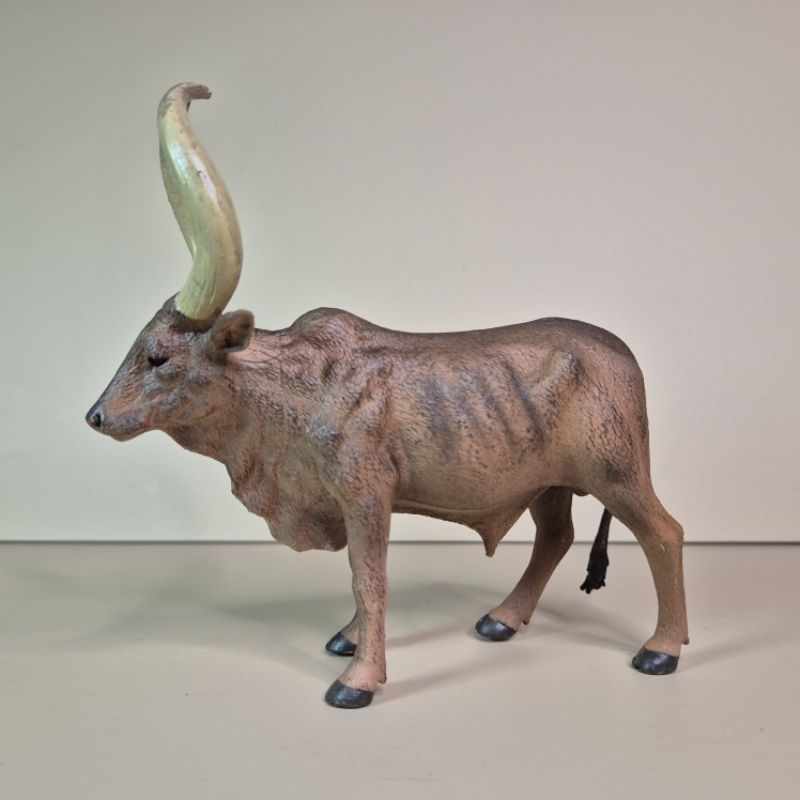 Jual Figur Hewan Sapi Ankole Watusi Jantan coklat tanduk panjang ...