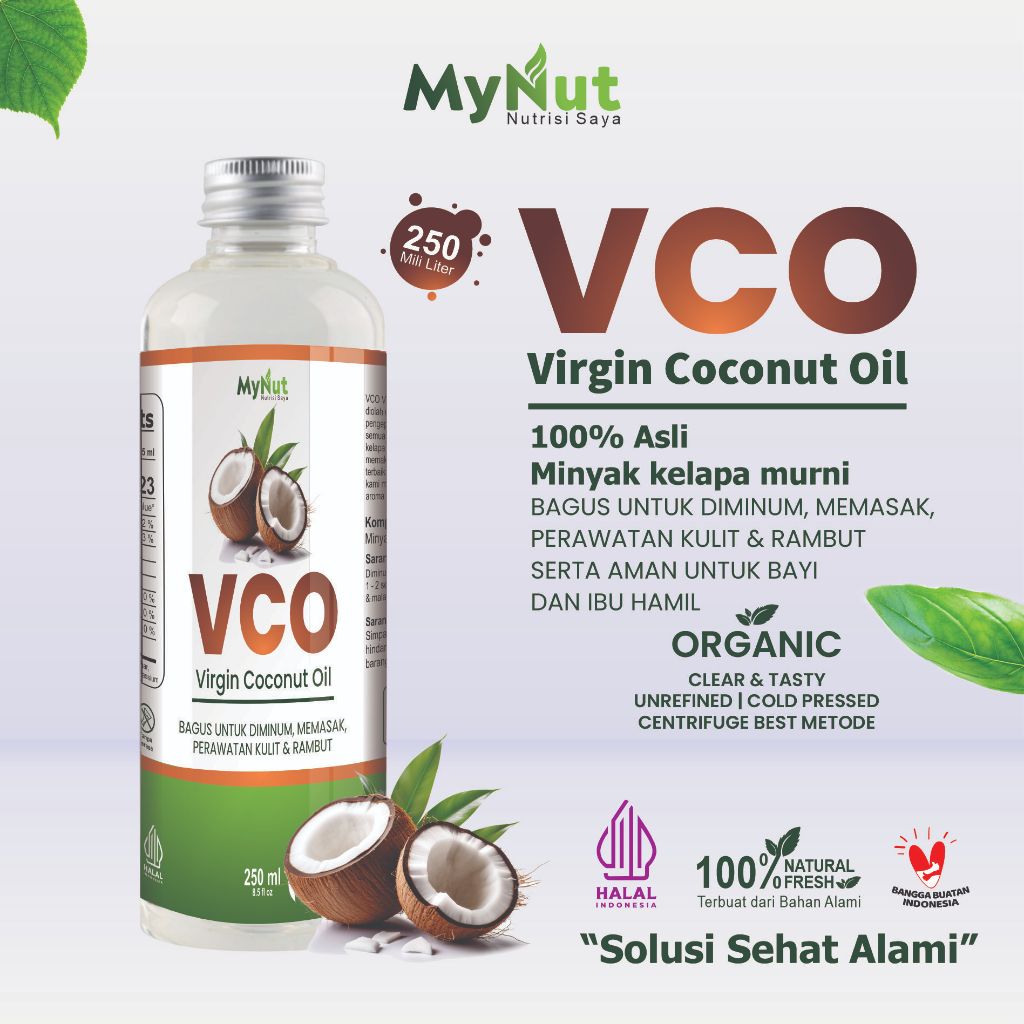 Jual MYNUT VCO VIRGIN COCONUT OIL 250 ML MINYAK KELAPA MURNI Shopee