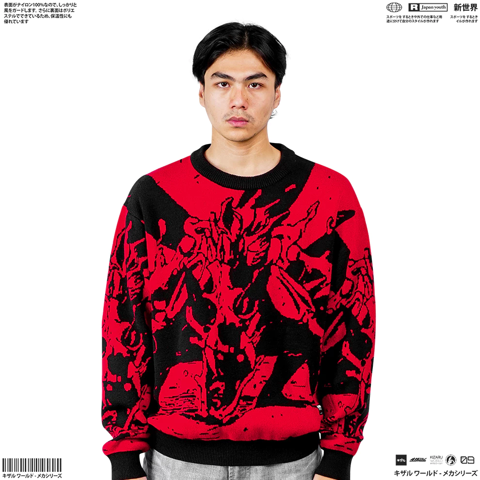 Crewneck Knitwear Anime Naruto Siti X Tail dan Fashion Streetwear
