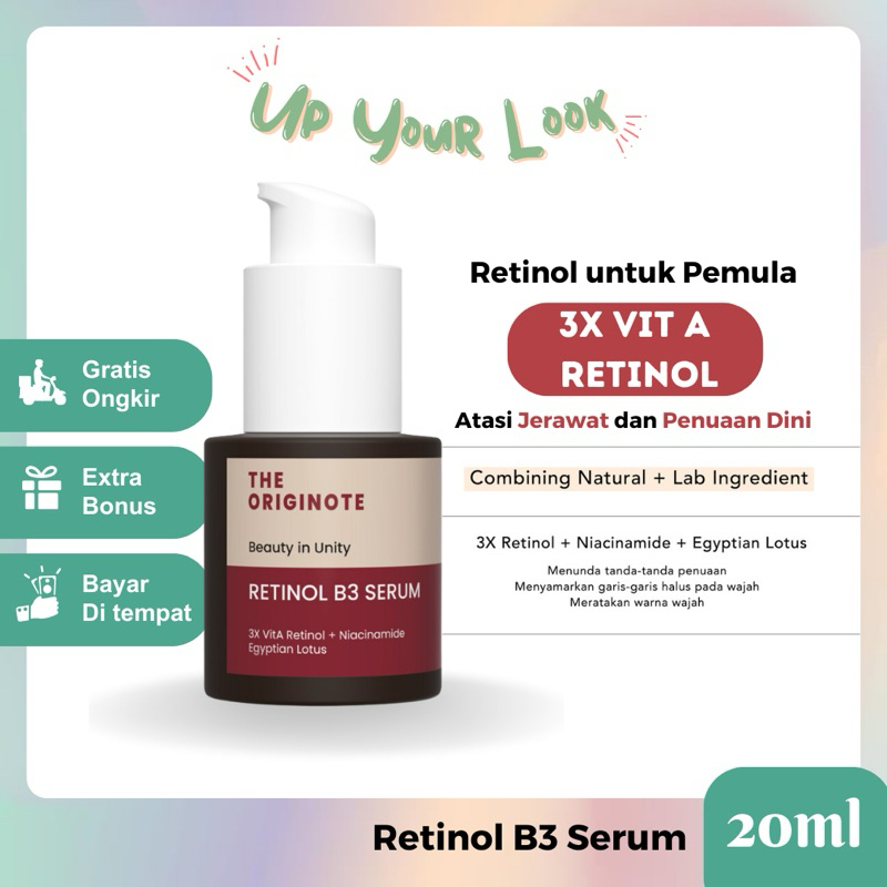 Jual Retinol B3 Serum Anti Aging Kerutan Halus Tanda Penuaan Dark Spot