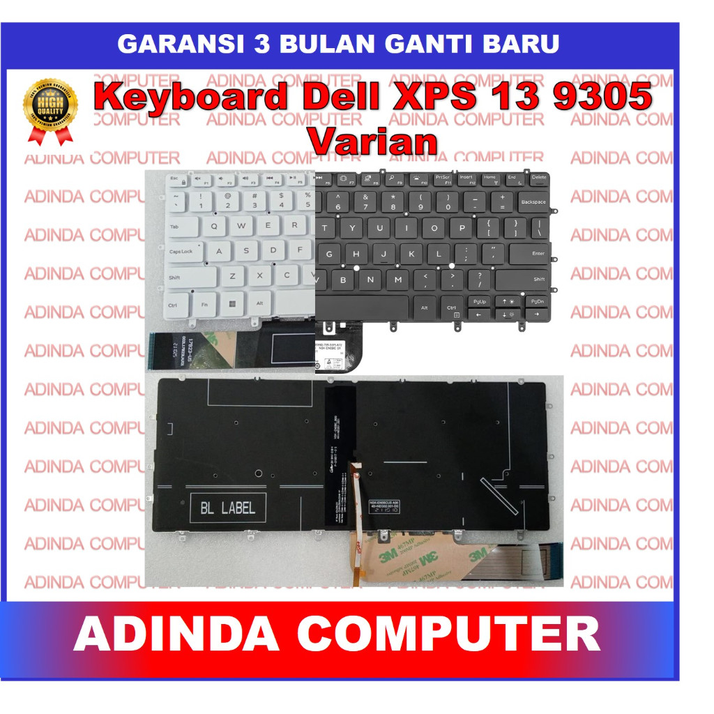DELL 82FHM XPS 13 9370 9380 7390 UK Keyboard